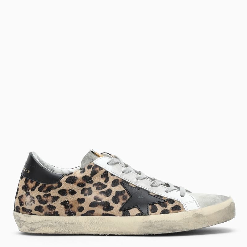 スニーカー Golden  Deluxe Brand Printed Calf Hair Hi Star Sneakers Golden Goose Sneakers Hi Star White Leather-Cow Pony-Ice