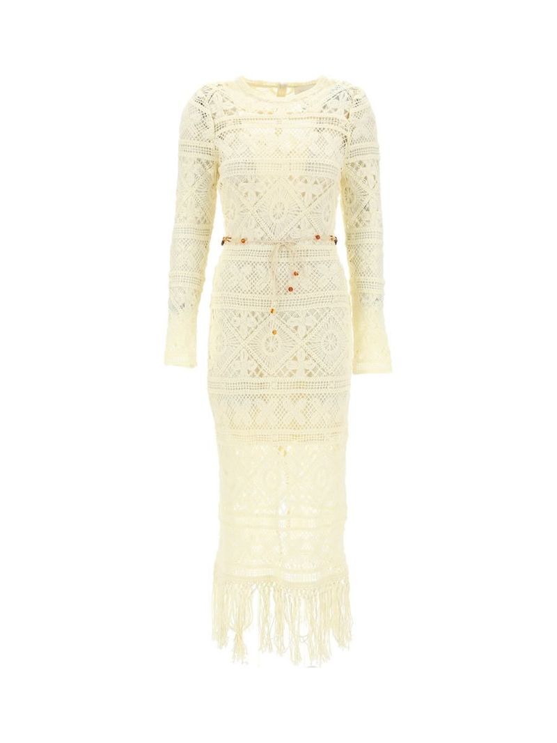 ワンピース ZIMMERMANN Woman Dress Ivory 1789DRS253 IVBLK Zimmermann DRESSES - IVORY | Garmentory