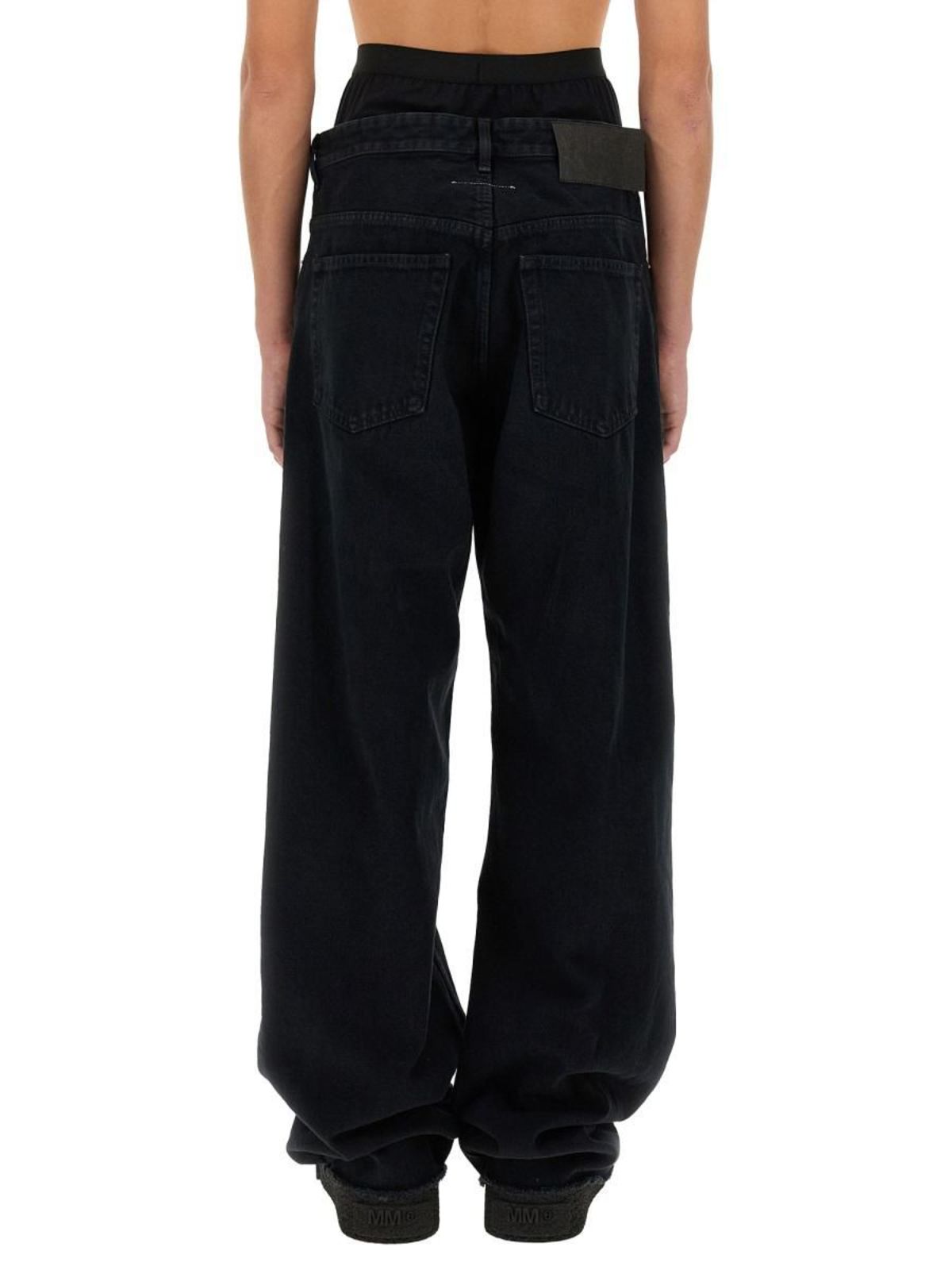 MM6 Maison Margiela レイヤード パネル ジーンズ MM6 Maison Margiela Wide Leg Layered Jeans