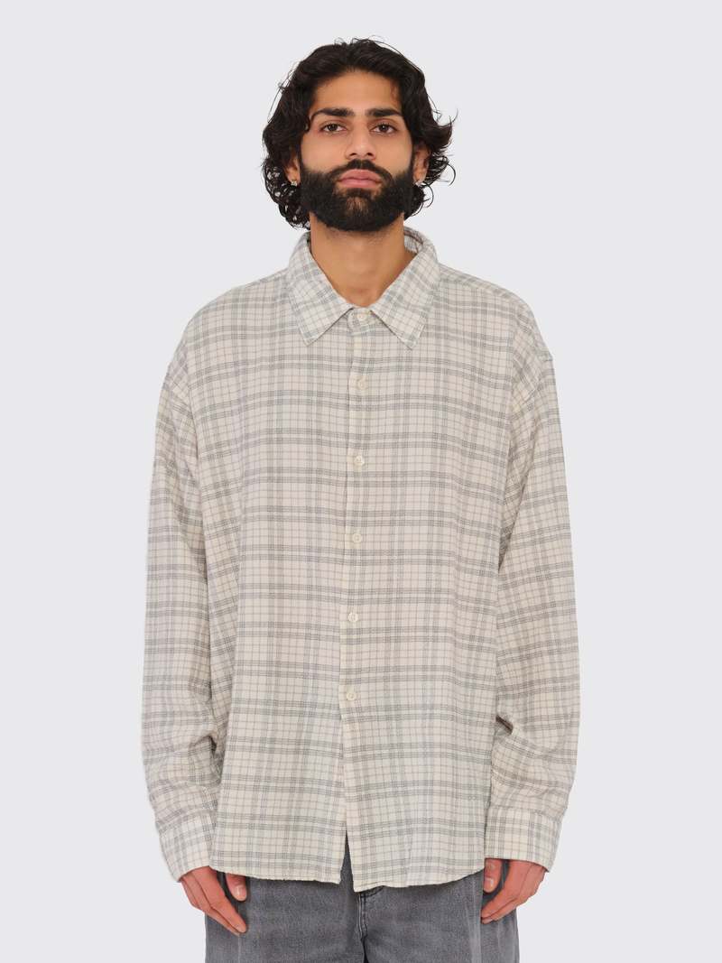 トップス mfpen exact shirt size:M mfpen Exact Shirt - Grey Check Seersucker | Garmentory