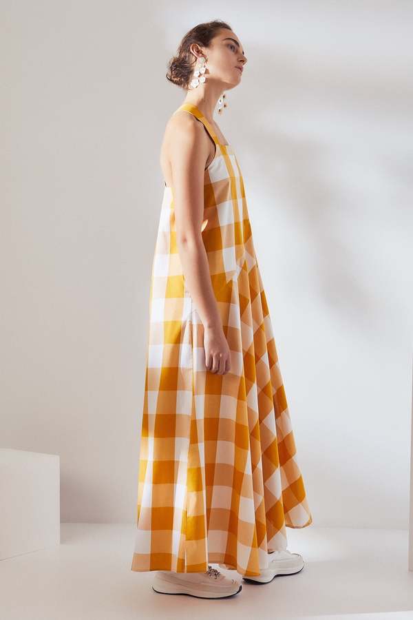 Kowtow Riley Dress - Daisy Check | Garmentory